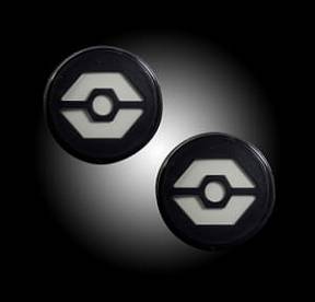 Jeep 07-17 JK Wrangler Round Front Turn Signal Lenses with White Hexagon-Shaped OLED Design Located Under Front Headlights - Smoked Lens