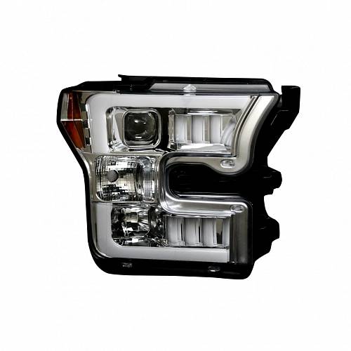 Фары головного света для Ford F150 15-17 - Clear / Chrome