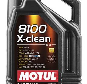 5 л MOTUL 8100 X-CLEAN 5W-40 - C3 для бензиновых и дизельных двигателей стандарта ЕВРО IV и ЕВРО V