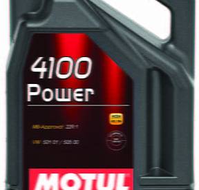 4 л MOTUL 4100 POWER 15W-50 для дизельных и турбодизельных двигателей, изготовленное по технологии Technosynthese®