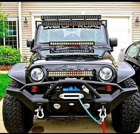 Steel Full Length Front Bumper 07-14 Jeep Wranglers