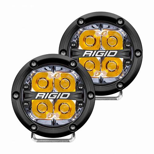 Фары RIGID 360 Серия 4″ Дальний свет - янтарная подсветка
