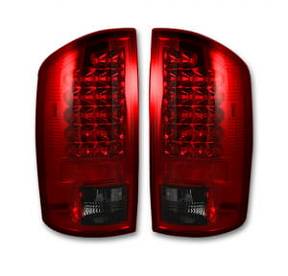 Dodge 02-06 RAM 1500 & 03-06 RAM 2500/3500 LED Tail Lights - Dark Red Smoked Lens