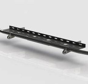 Задний силовой бампер BMS ALFA для УАЗ Патриот пикап 2009-19, полимерное покрытие