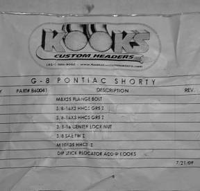 Набор торцевых болтов для монтажа выпускного коллектора