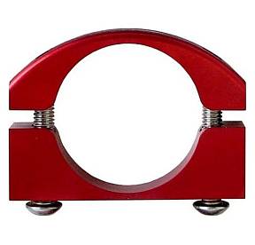 LARGE R/B Clamp, Single, RED, Billet Aluminum  (Fits 2.25"-2.5" dia.)