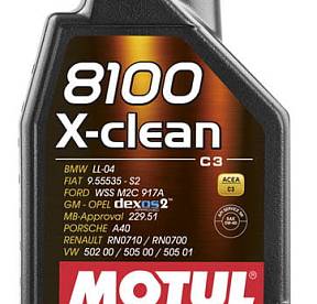 1 л MOTUL 8100 X-CLEAN 5W-40 - C3 для бензиновых и дизельных двигателей стандарта ЕВРО IV и ЕВРО V