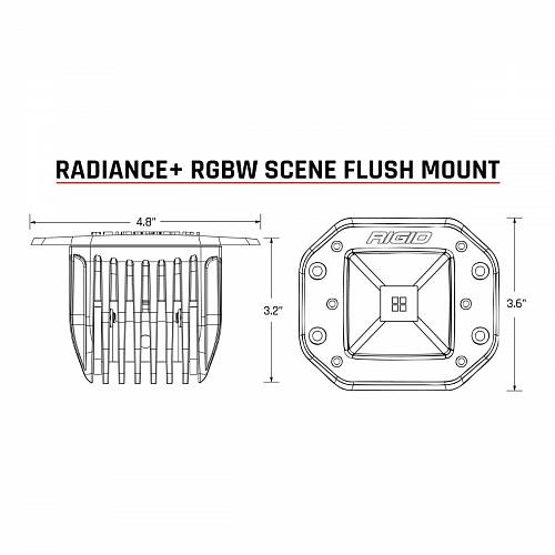 Комплект врезных LED-модулей Radiance+ Scene с RGBW подсветкой, рабочий свет