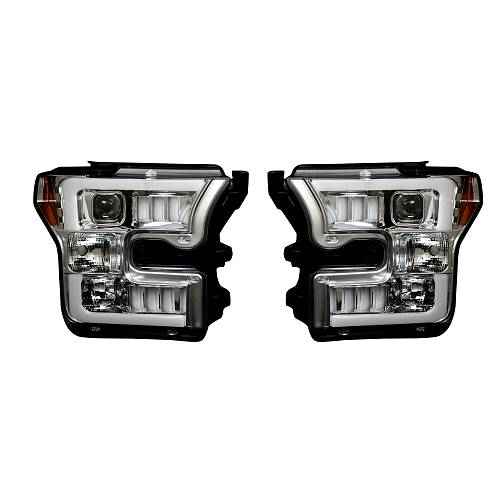 Фары головного света для Ford F150 15-17 - Clear / Chrome