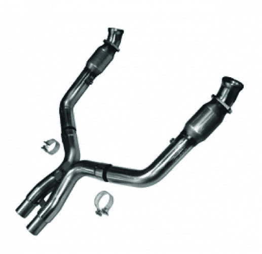Приемные трубы X-Pipe с кат. для Mustang GT, 2011-2014, 3'' x 2.75''