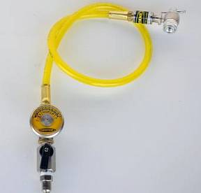 Budget Shock Inflator, 500 PSI Ga, Braided Poly line, NAL Chuck