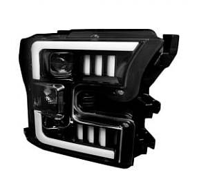 Фары головного света для Ford F150 15-17 - Smoked / Black