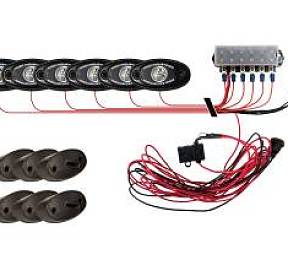 Комплект светодиодных Rock-фар, красный свет (6 модулей)