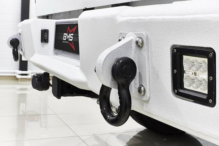 Задний силовой бампер BMS ALFA для Dodge Ram 2009-18, полимерное покрытие