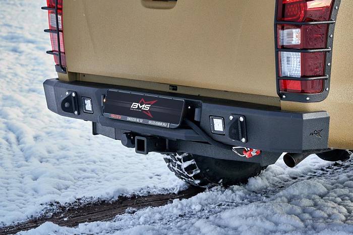 Задний силовой бампер BMS PRO-Line для Isuzu D-Max 2012-18, покрытие Raptor