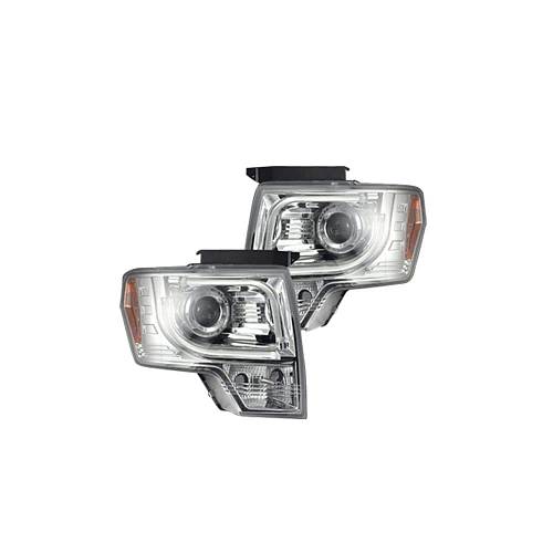 Фары головного света для Ford F150|RAPTOR 2013-2014- Clear / Chrome