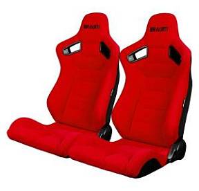 Спортивные сиденья анатомические серии Elite Series Sport Seats - Red Cloth (Black Stitching)