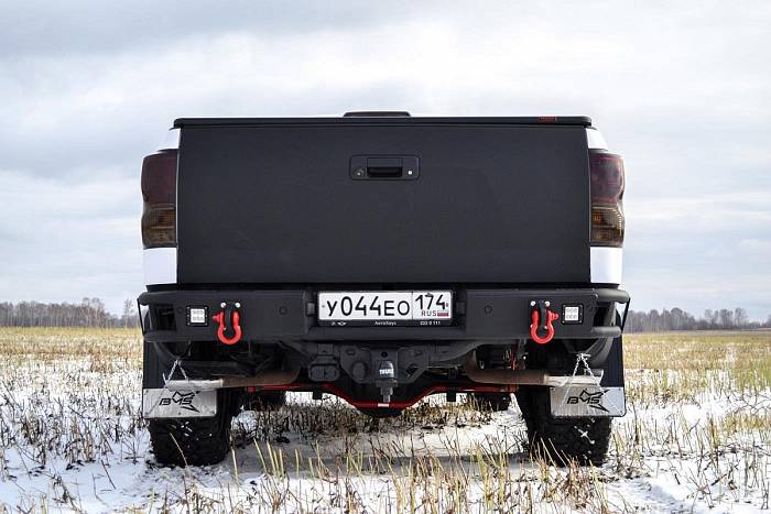 Задний силовой бампер BMS ALFA для Toyota Tundra 2007-13, покрытие Line-X