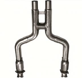 Приемные трубы H-Pipe с кат. для Mustang GT 4.6L, 2005-2010, 3'' x 3''