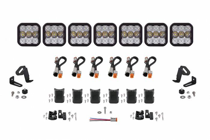 LED-балка SS5 Sport Universal 7 фар, белый комбинированный свет