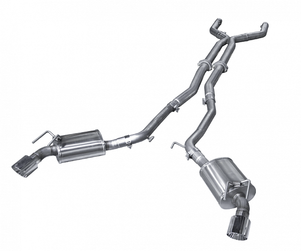 Catback 3"×3'' с 2 полированными насадками для Camaro V8 2010-15