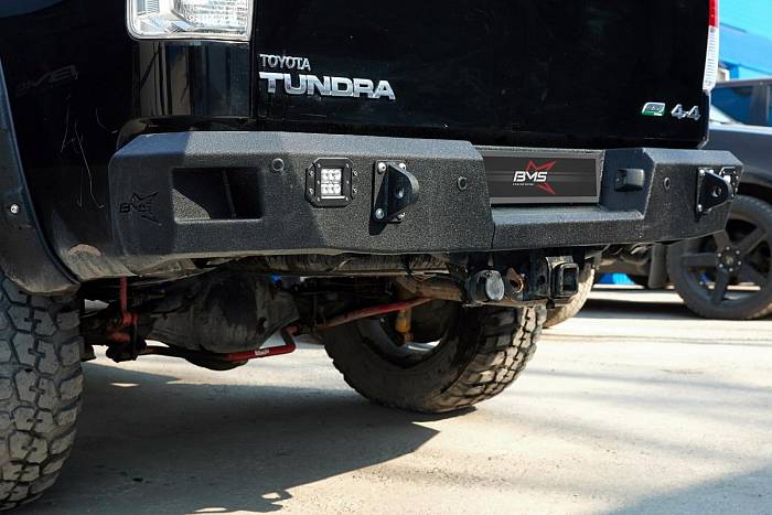 Задний силовой бампер BMS PRO-Line для Toyota Tundra 2007-13, покрытие Line-X + цинкование