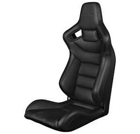 Чёрные спортивные сиденья анатомические серии Elite Fixed Back 