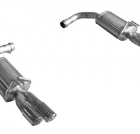 AxleBack 3'' с двойными полированными насадками для Chevy SS 2014