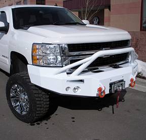 2007.5-2010 Chevy Heavy Duty Winch Bumper w/ Pre-runner Grill Guard Bare