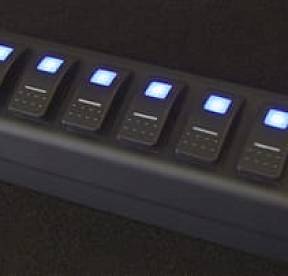 TJ Switch Panel 6 Switch W/Air Gauge 03-06 Wrangler TJ Blue sPOD