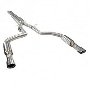 Система выхлопа Cat Back для Dodge Charger с полированными насадками