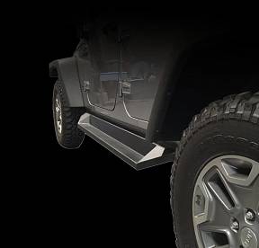 4 Door Plated Steel Step 2007-2017 Jeep JK Matt Black