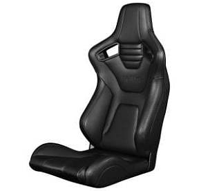 Спортивные сиденья анатомические серии Elite-X Series Fixed Back Sport Seat - Black Leatherette (Black Stitching)