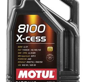 5 л MOTUL 8100 X-CESS 5W-40 для бензиновых и дизельных двигателей
