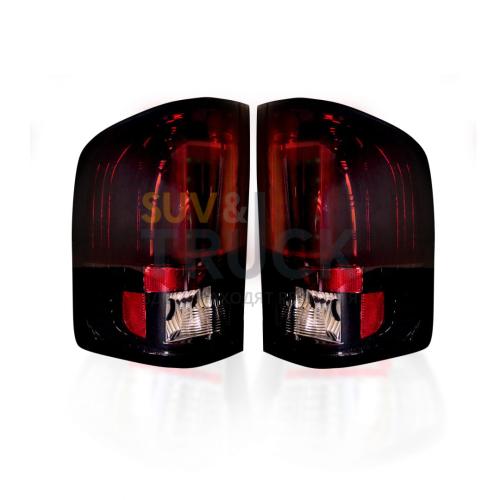 Chevy Silverado 07-13 Single-Wheel & 07-14 Dually & GMC Sierra 07-14 (Dually Only) 2nd GEN Body Style OLED TAIL LIGHTS - Red Smoked Lens