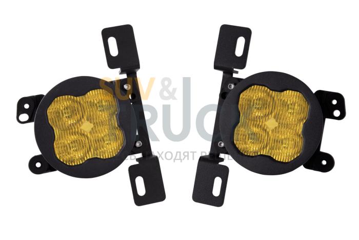 Комплект противотуманных янтарных LED-фар SS3 Sport MR с кронштейнами