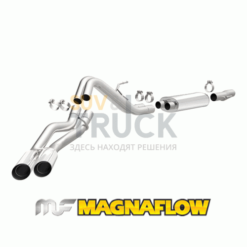 Magnaflow 15461 | Ford F150 | 3.7,5.0,6.2 | Extended Cab-Crew Cab | Dual side by Side Exit | Stainless Cat-Back Performance Exhaust