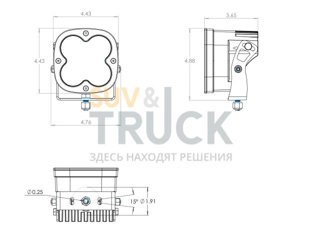 Светодиодная фара с янтарными линзами (Wide Cornering) серии XL 80