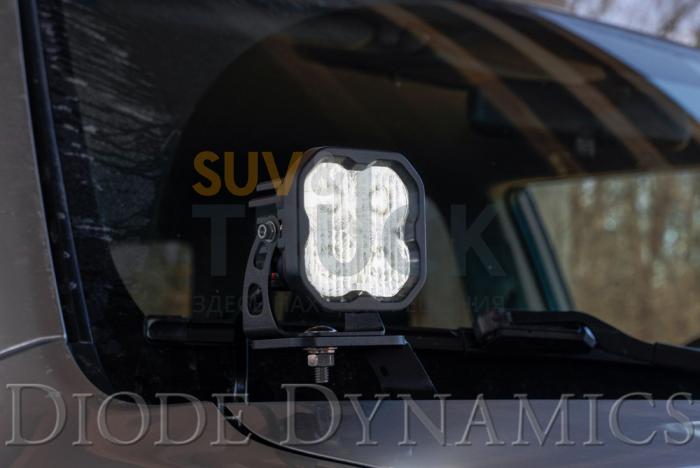 Противотуманная LED-фара серии SS3 Max SAE с янтарной подсветкой