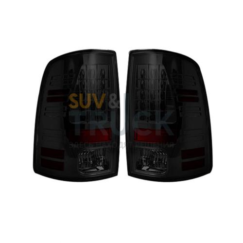 Dodge 09-14 RAM 1500 & 10-14 RAM 2500/3500 LED TAIL LIGHTS (Replaces Factory OEM Halogen Tail Lights) - Smoked Lens