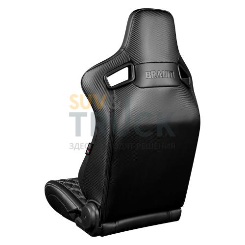 Спортивные сиденья анатомические серии Elite-X Series Sport Seats - Black Diamond (Double Grey Stitching / Black Piping)
