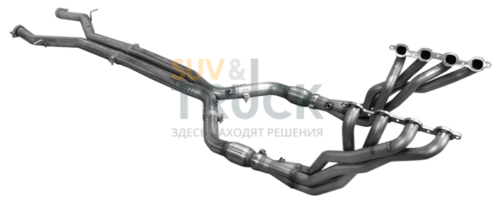 Длиннотрубный выпускной коллектор 2"×3'' с катализатором для моделей Camaro V8 6th Gen, 2016+,