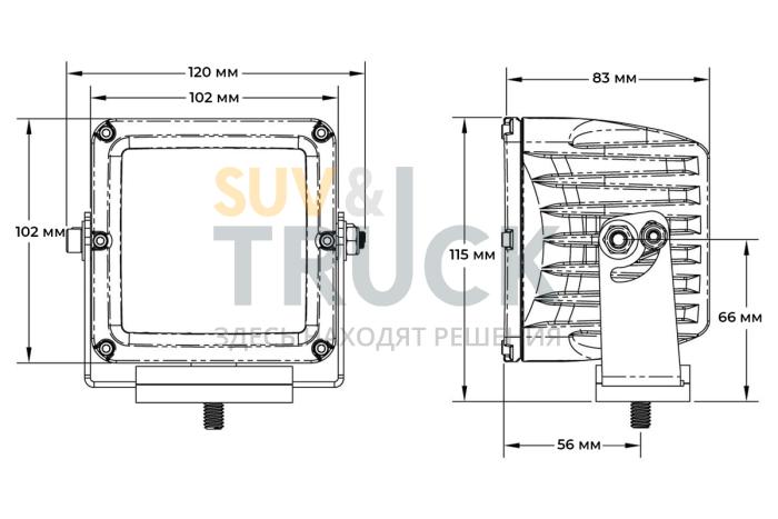 Комплект LED-фар MD-XL серия PRO, водительский свет