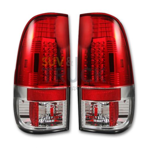 Ford Superduty F250HD/350/450/550 08-16 LED TAIL LIGHTS - Red Lens