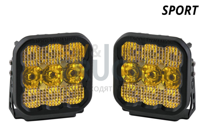 Фары светодиодные SS5 Sport желтый водительский свет 2 шт 