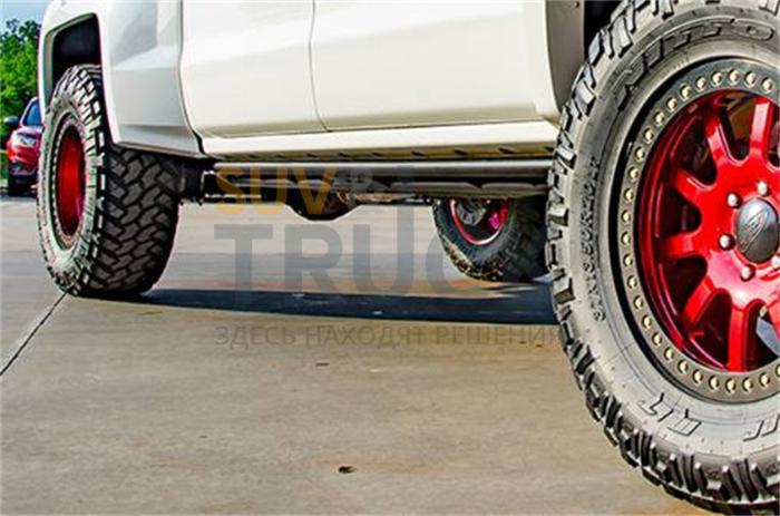 Защита порогов с возможность монтажа ступеней Toyota Tundra CrewMax All Beds 07-16