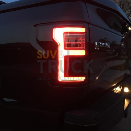 Ford F150 15-17 (Replaces OEM Halogen Style Tail Lights) LED TAIL LIGHTS - Smoked Lens