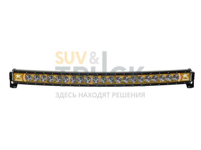 Изогнутая LED-фара RIGID Radiance Curved 40″ с желтой подсветкой