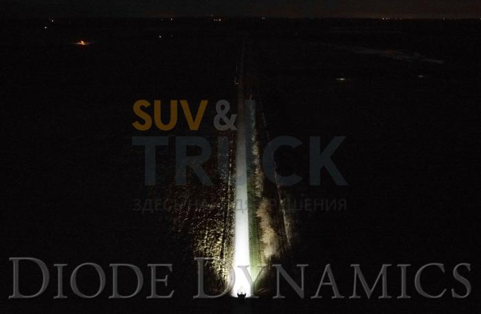 Комплект с кронштейнами для монтажа янтарных LED-балок SS5 Pro CrossLink над лобовым стеклом Jeep JL Wrangler, Combo