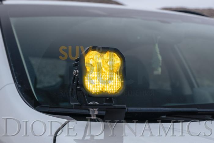 Янтарные LED-фары SS3 Pro, водительский свет с янтарной подсветкой 2 шт 